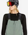 Volcom Womens Swift Bib Overalls - Lichen Green