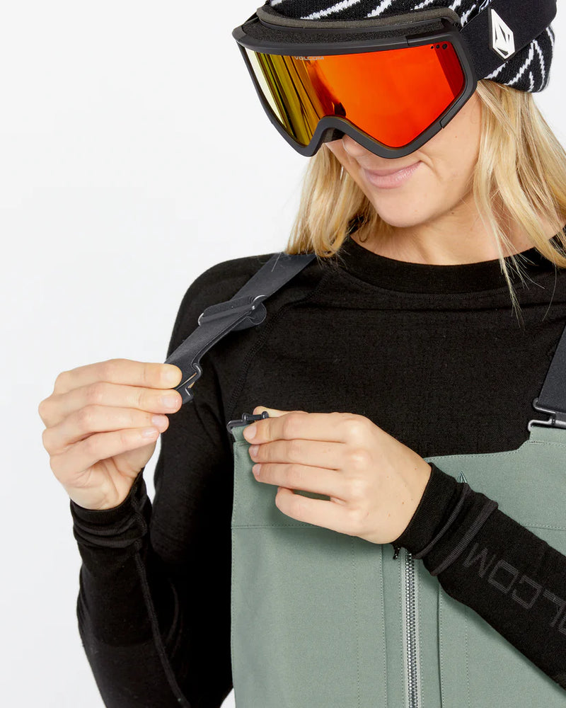 Volcom Womens Swift Bib Overalls - Lichen Green