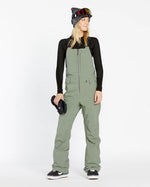 Volcom Womens Swift Bib Overalls - Lichen Green