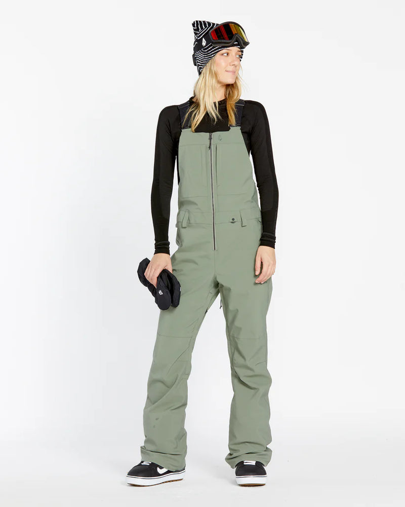 Volcom Womens Swift Bib Overalls - Lichen Green