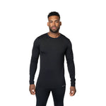 Hot Chillys Mens Micro-Elite Chamois Crewneck Baselayer - Black
