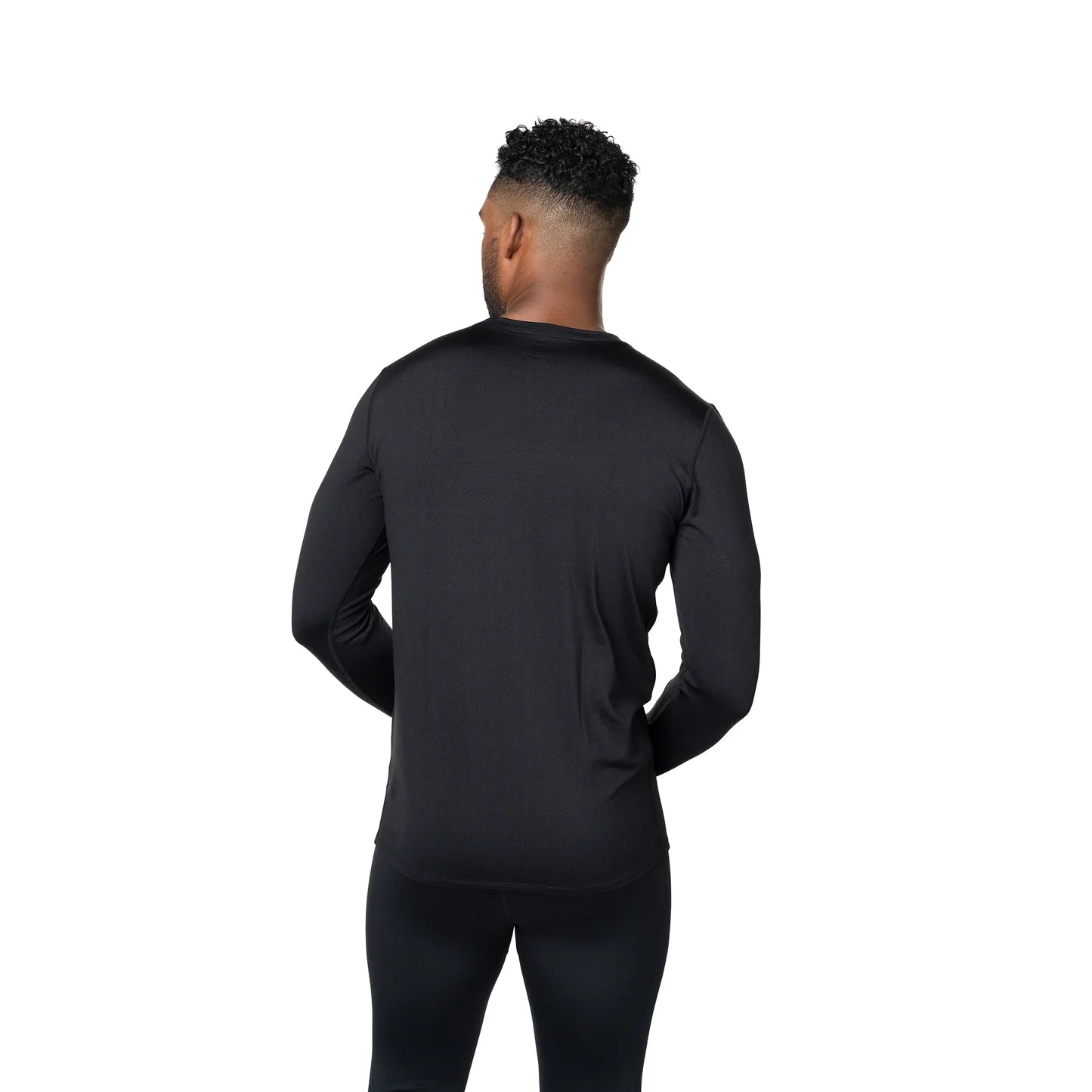 Hot Chillys Mens Micro-Elite Chamois Crewneck Baselayer - Black