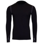 Hot Chillys Mens Micro-Elite Chamois Crewneck Baselayer - Black