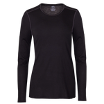 Hot Chillys Womens Pepper Bi-Ply Crewneck Baselayer - Black