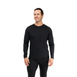 Hot Chillys Mens Pepper Bi-Ply Crewneck Baselayer - Black