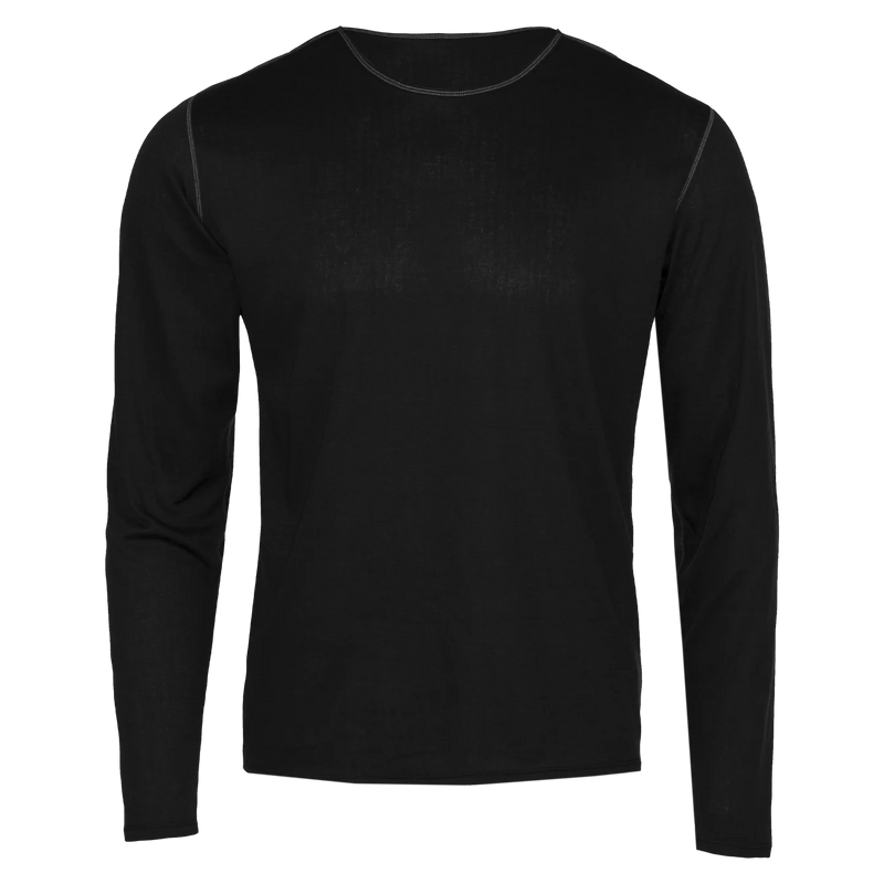 Hot Chillys Mens Pepper Bi-Ply Crewneck Baselayer - Black