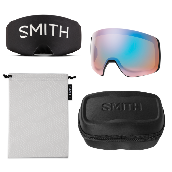 Smith 4D MAG XL Goggles 2025 - Black W/Blue Mirror Lense