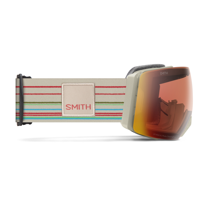 Smith I/O MAG XL Goggles 2025 - Chalk Straightline W/Photochromic Red Mirror Lens