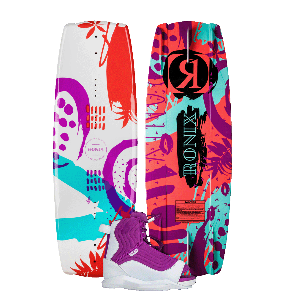 2024 Ronix August With August Bindings Kids Wakeboard Package