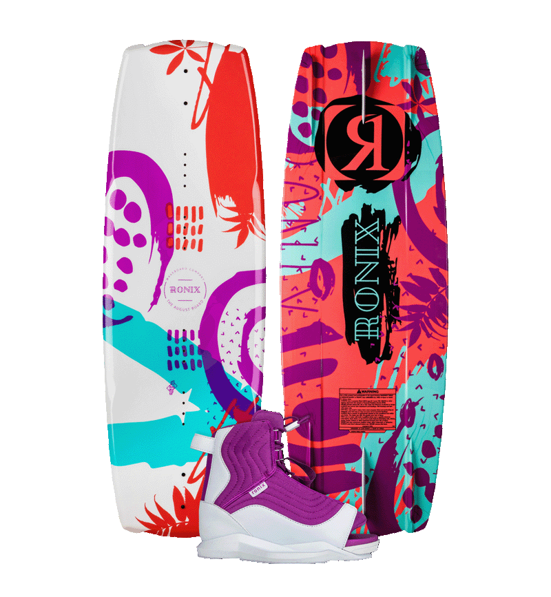 2025 Ronix August With August Bindings Kids Wakeboard Package