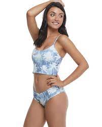 BODY GLOVE DNIM CITY NORAH CROP TOP (Denim) - pullproshop.com