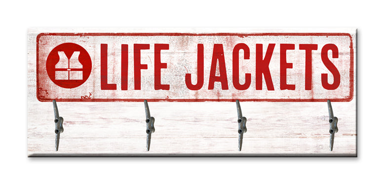 "LIFE JACKETS" COATRACK / With Cleats - pullproshop.com